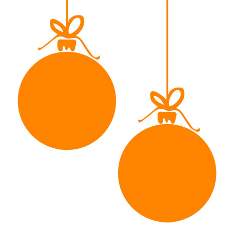 Christmas Bauble Orange 03